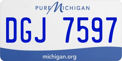 MI license plate DGJ7597