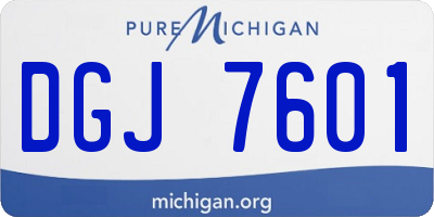 MI license plate DGJ7601