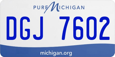 MI license plate DGJ7602