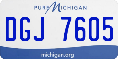 MI license plate DGJ7605