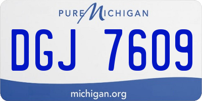 MI license plate DGJ7609