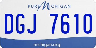 MI license plate DGJ7610