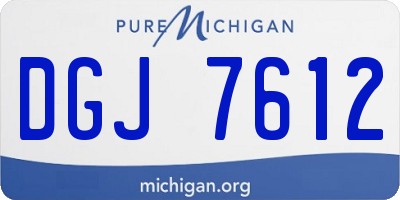 MI license plate DGJ7612