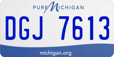 MI license plate DGJ7613