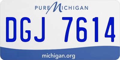 MI license plate DGJ7614