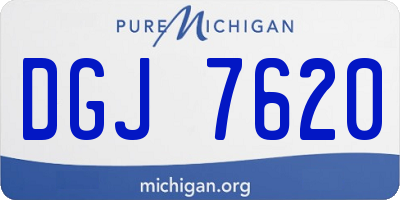 MI license plate DGJ7620