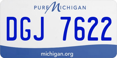 MI license plate DGJ7622