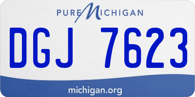 MI license plate DGJ7623