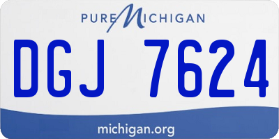 MI license plate DGJ7624