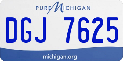 MI license plate DGJ7625