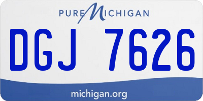 MI license plate DGJ7626