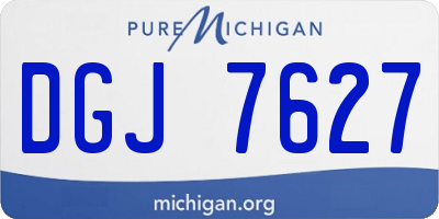 MI license plate DGJ7627