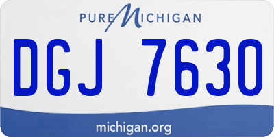 MI license plate DGJ7630