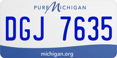 MI license plate DGJ7635