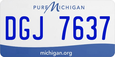 MI license plate DGJ7637