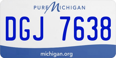 MI license plate DGJ7638