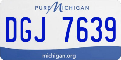 MI license plate DGJ7639