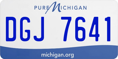 MI license plate DGJ7641