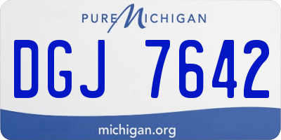 MI license plate DGJ7642