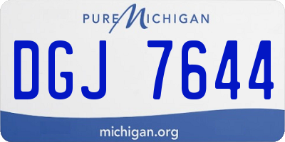 MI license plate DGJ7644