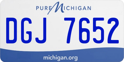 MI license plate DGJ7652