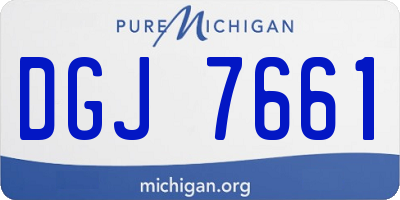 MI license plate DGJ7661