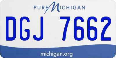 MI license plate DGJ7662
