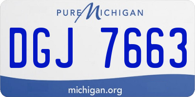 MI license plate DGJ7663