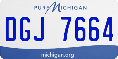 MI license plate DGJ7664