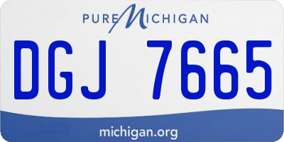 MI license plate DGJ7665