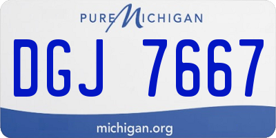 MI license plate DGJ7667