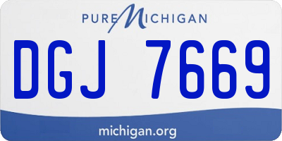 MI license plate DGJ7669