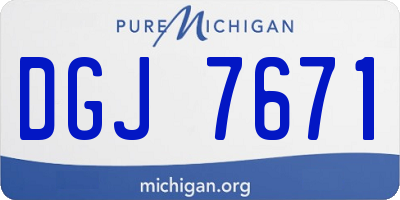 MI license plate DGJ7671