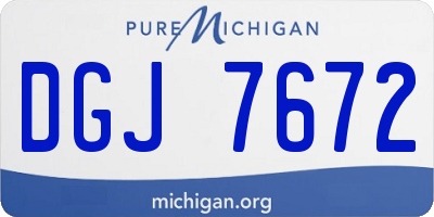MI license plate DGJ7672