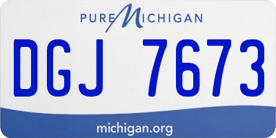 MI license plate DGJ7673