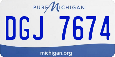 MI license plate DGJ7674