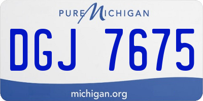 MI license plate DGJ7675