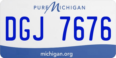 MI license plate DGJ7676