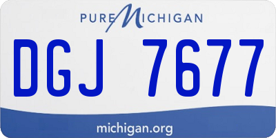 MI license plate DGJ7677