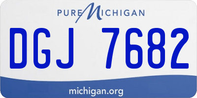 MI license plate DGJ7682