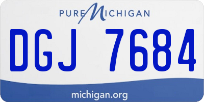 MI license plate DGJ7684