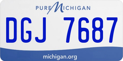 MI license plate DGJ7687