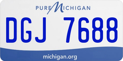 MI license plate DGJ7688