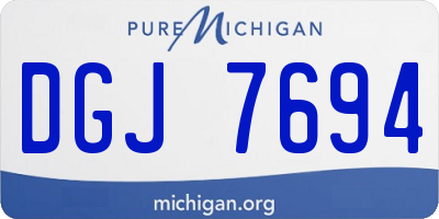 MI license plate DGJ7694