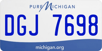MI license plate DGJ7698