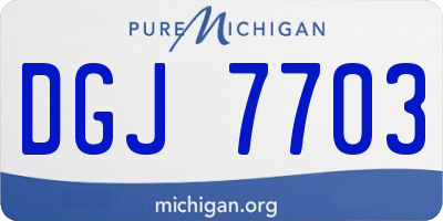 MI license plate DGJ7703