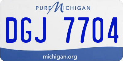 MI license plate DGJ7704