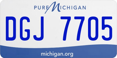MI license plate DGJ7705