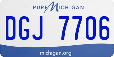 MI license plate DGJ7706
