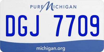 MI license plate DGJ7709